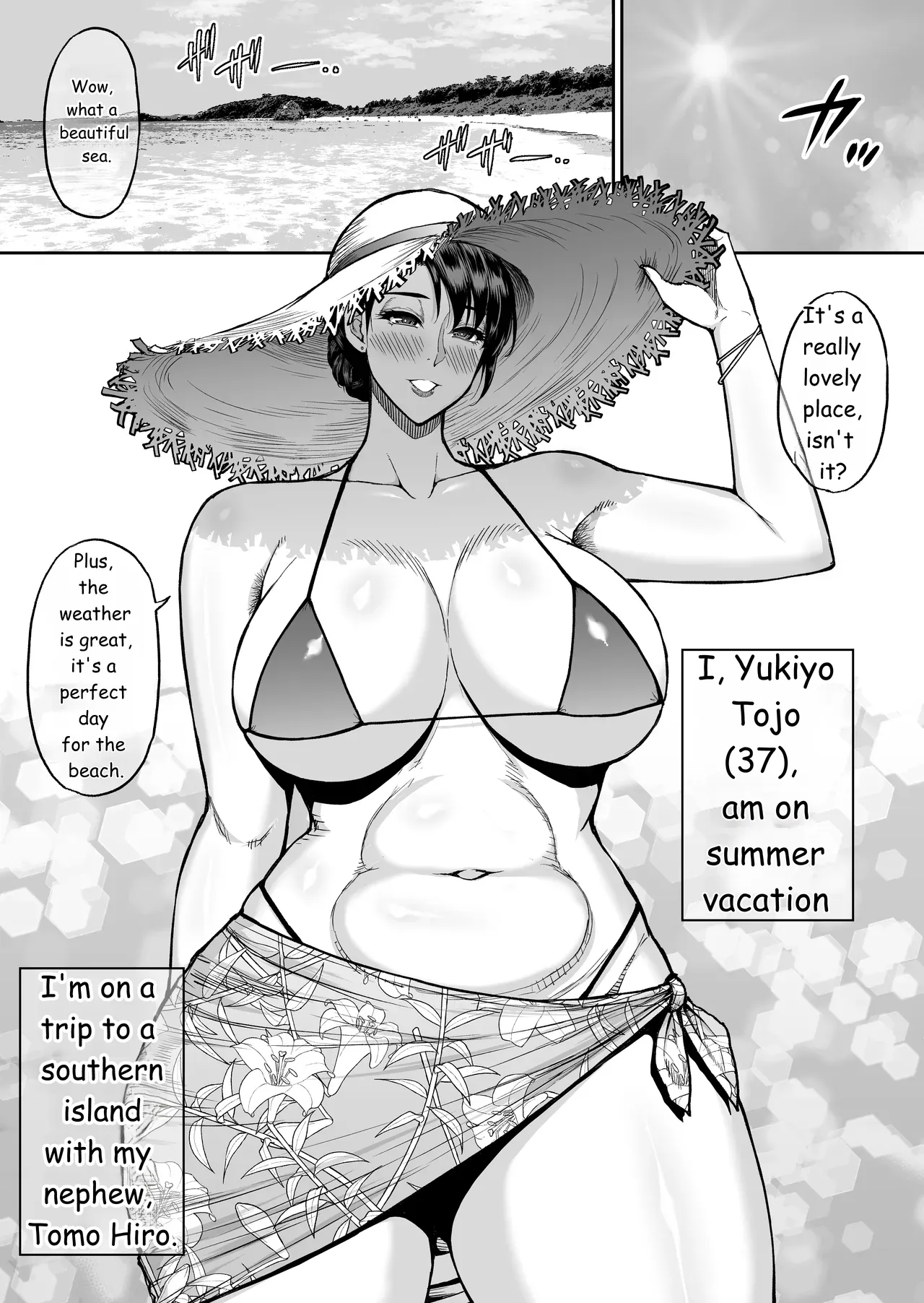 Toujou Yukiyo 37-sai Manatsu no Beach de Aokan Hamedori Sex Oi no Iu Koto ni wa Sakaraenai Watashi — preview page 2