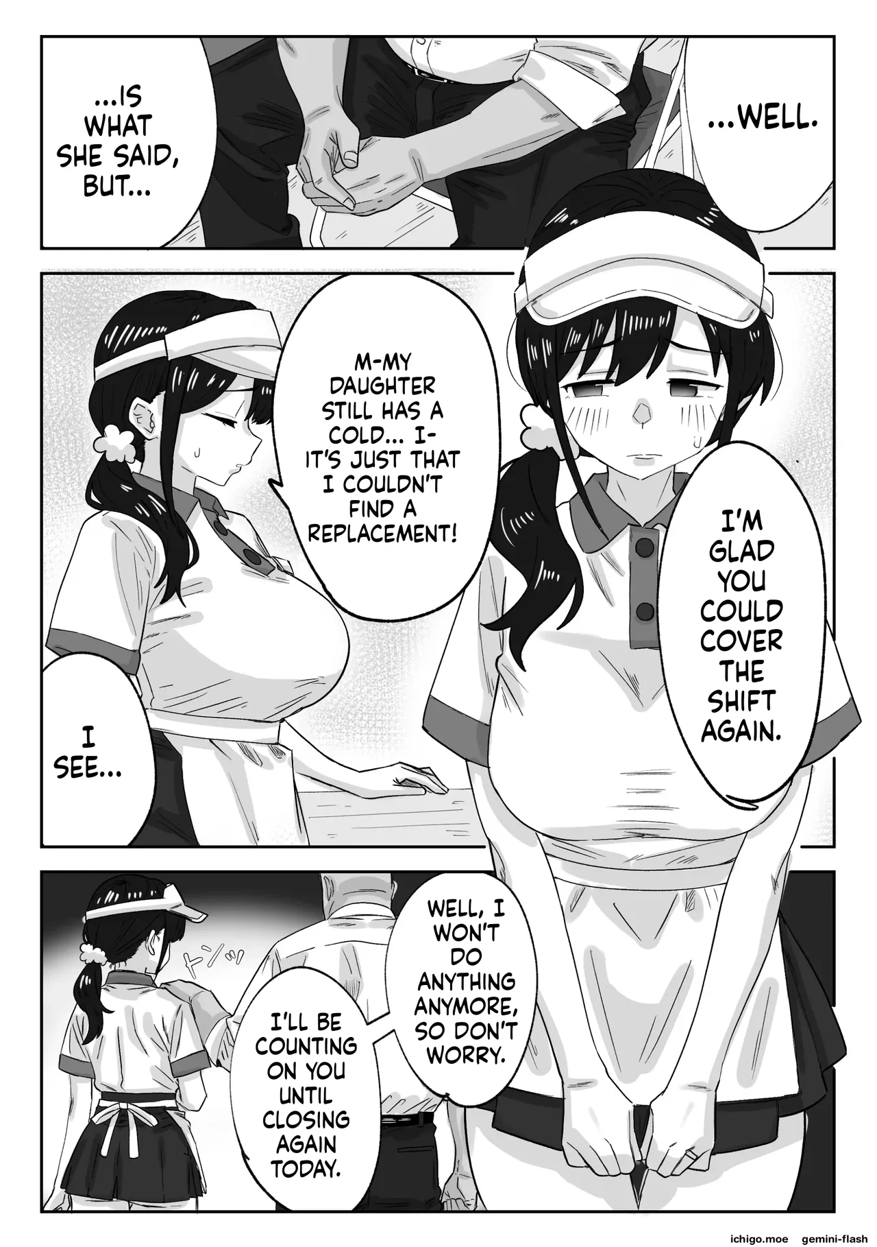 The Story of How I Covered My Daughter’s Shift at Work and Got Sexually Awakened by the Manager – Chapter 1 – page 37