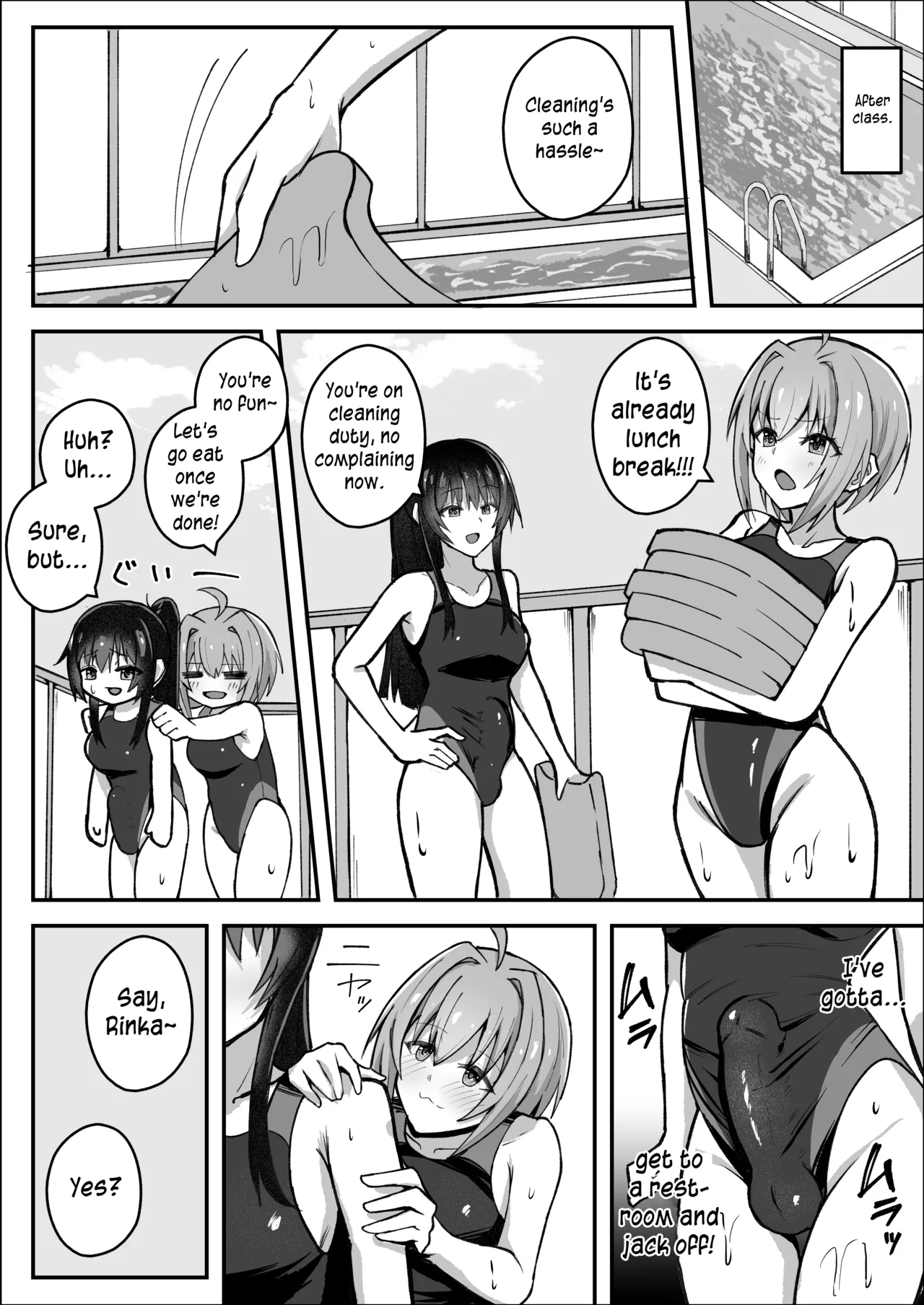 Futanari Iinchou wa Tomodachi ni Yokujou Shitakunai! | The Futanari Class President Doesn’t Want to Give In! — preview page 8