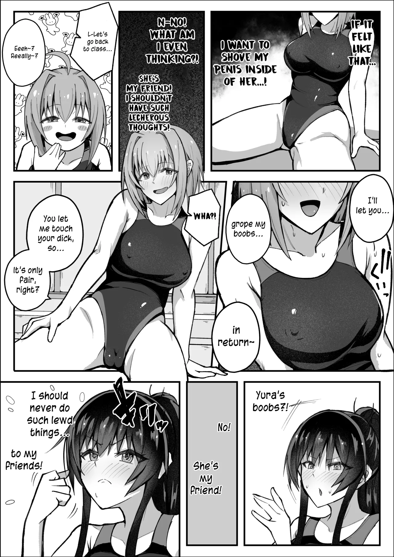 Futanari Iinchou wa Tomodachi ni Yokujou Shitakunai! | The Futanari Class President Doesn’t Want to Give In! — preview page 18