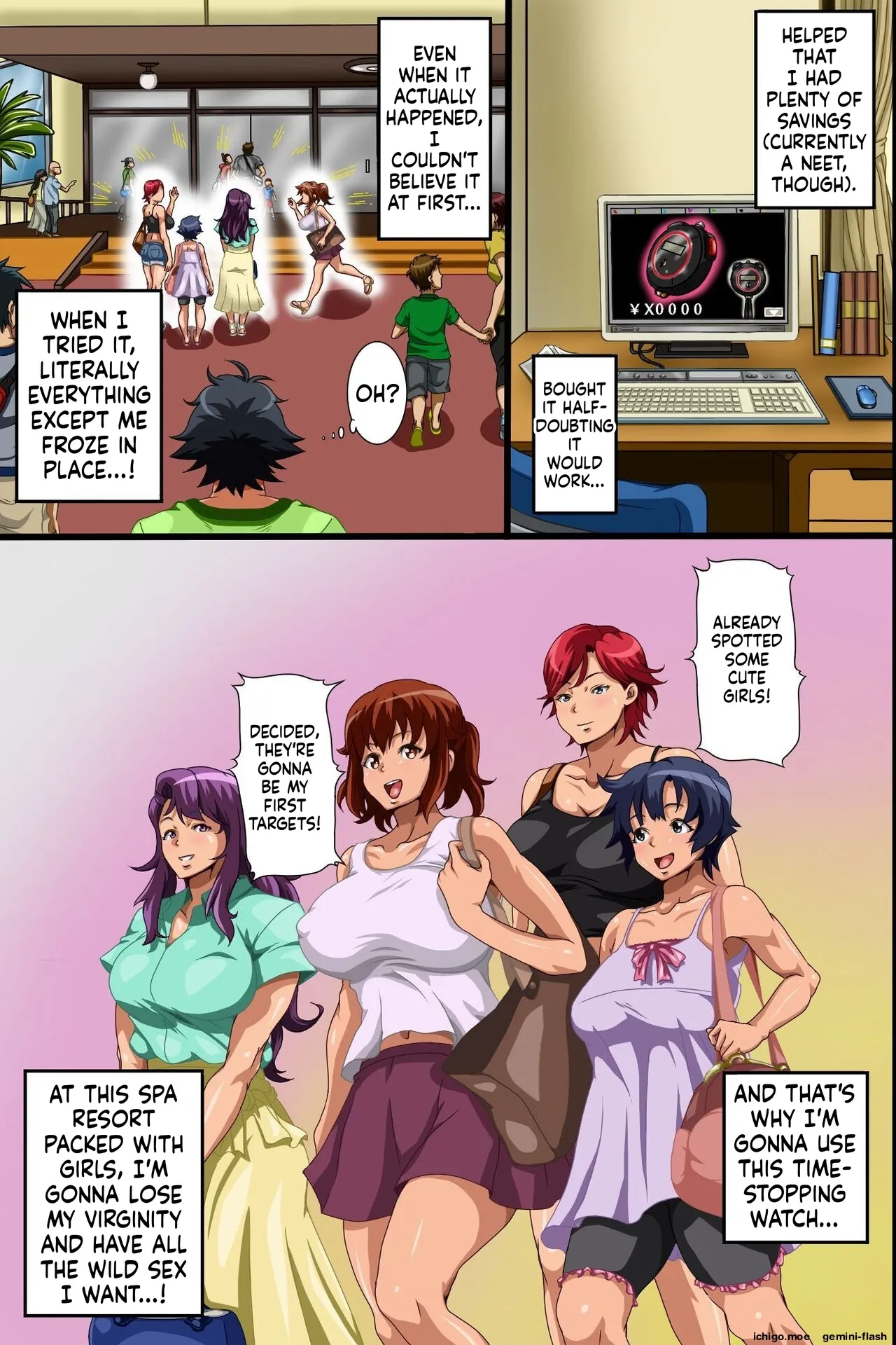 Suparizōto de Jikanteishi! Jikanteishi Nōryoku o Teni Iretano de Hāremu Purei ni Gokufuri Shita-MTL – Chapter 1 – page 34
