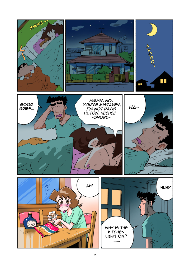 Freeloading is Difficult (Crayon Shin-chan) — preview page 2