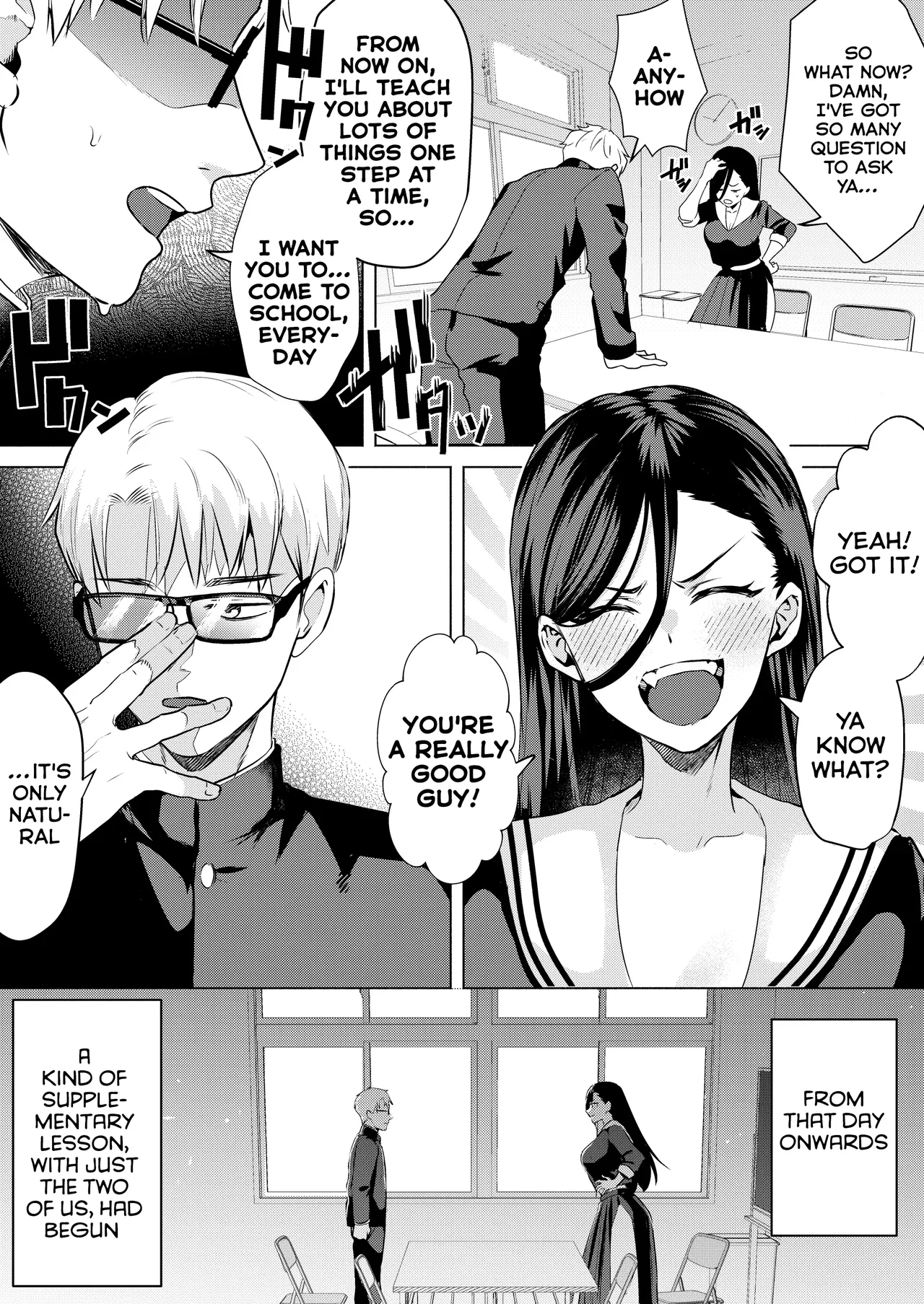 “Kiss Nanka Shitara Akatyan Dekityau Darouga!”Jituha Seithisiki Zero no Sanpakugan Yariman Yankey Deka Onna to Jituha Tuyosugiru Seiyoku wo Hissi de Osaekonderu Huukiin no Boku — preview page 12