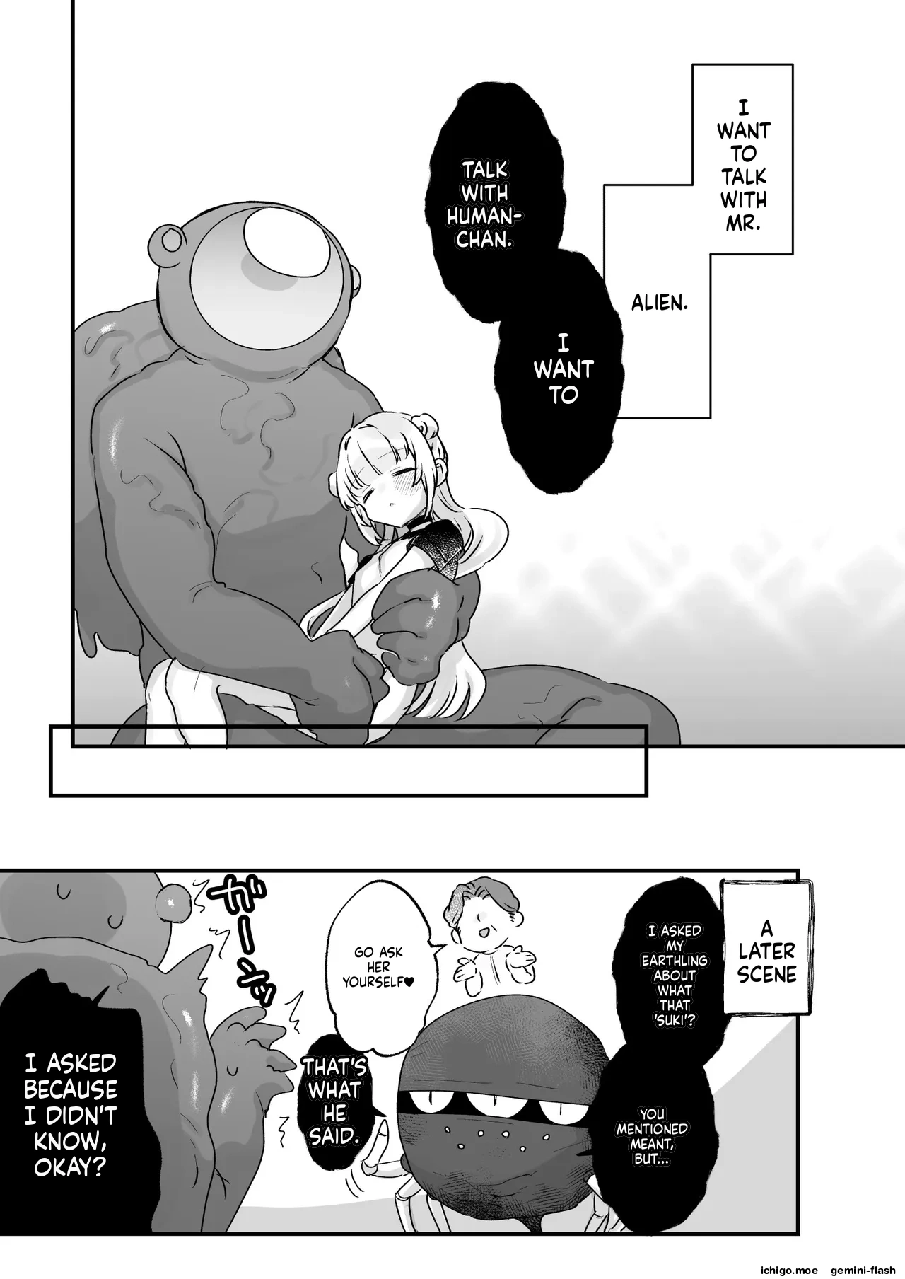 Chikyuujin o Neko Kawaigari suru Uchuujin-san ni Hogo sarete iru Onnanoko no Hanashi – Chapter 1 – page 46