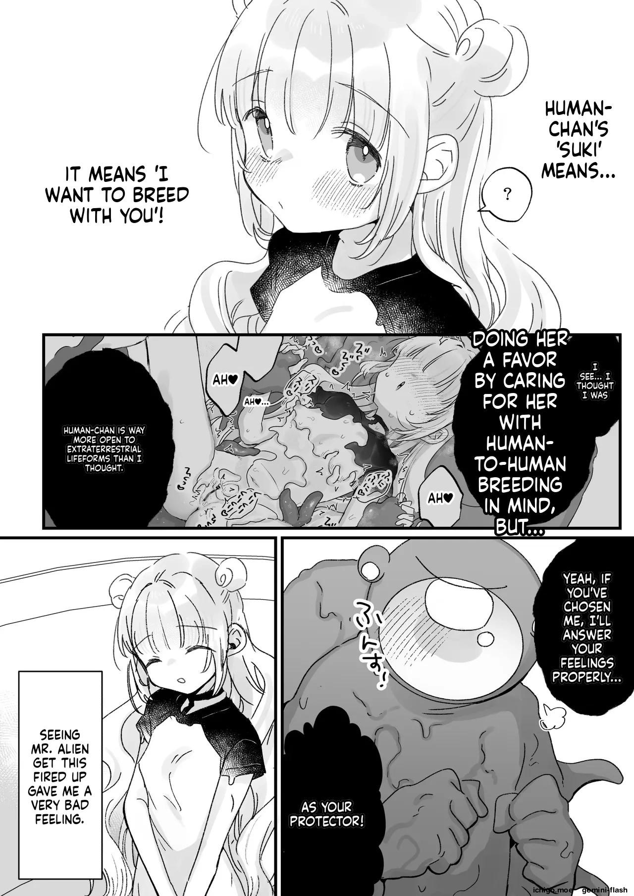 Chikyuujin o Neko Kawaigari suru Uchuujin-san ni Hogo sarete iru Onnanoko no Hanashi – Chapter 1 – page 51
