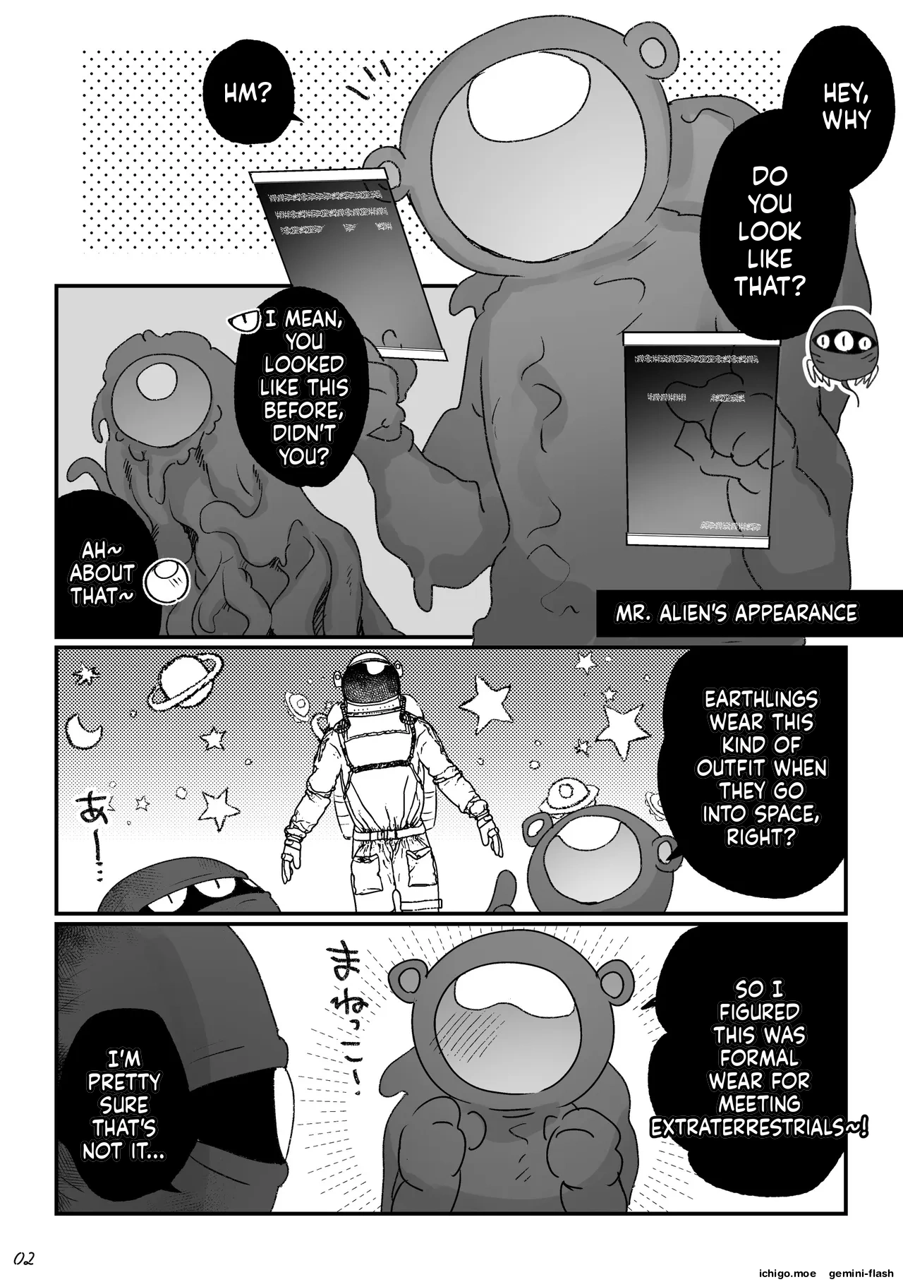 Chikyuujin o Neko Kawaigari suru Uchuujin-san ni Hogo sarete iru Onnanoko no Hanashi – Chapter 1 – page 69