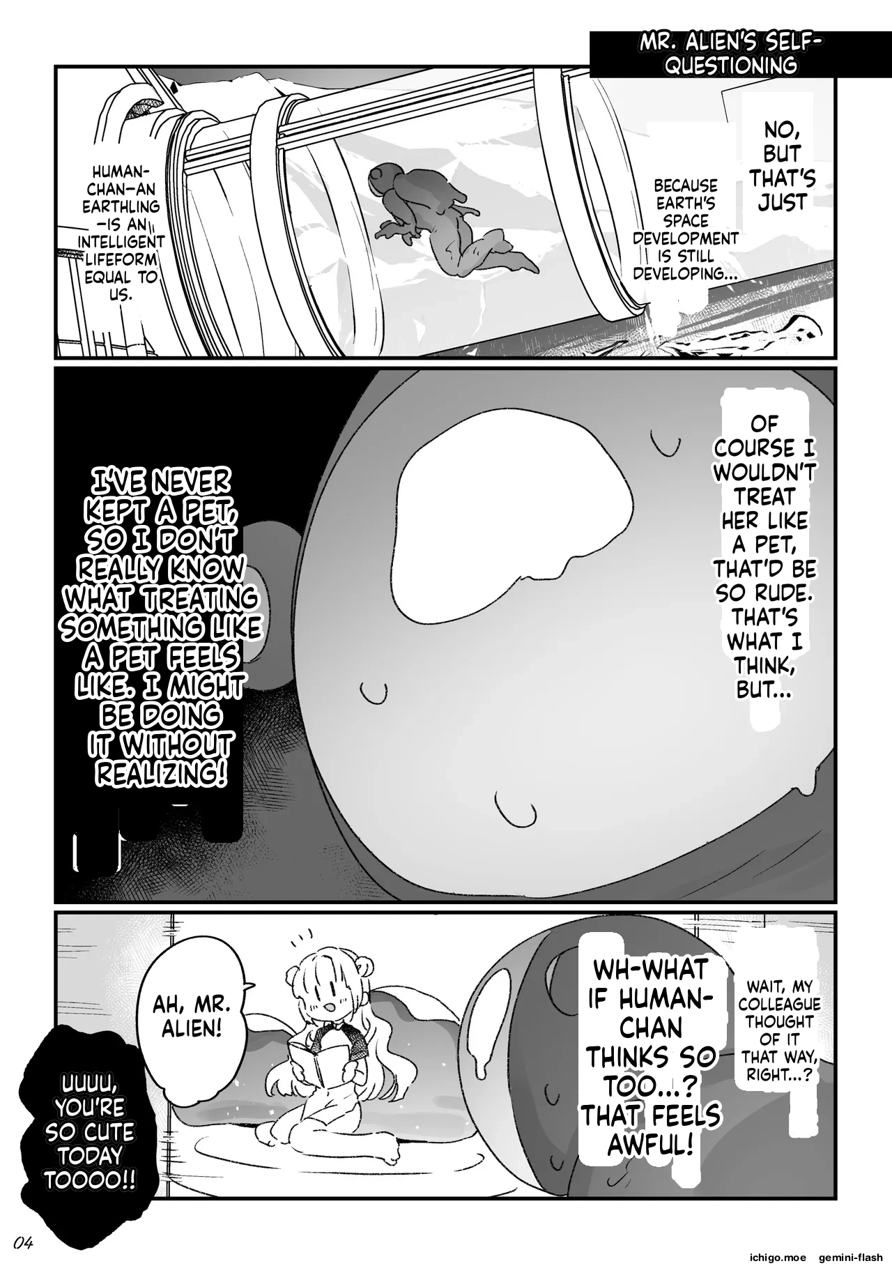 Chikyuujin o Neko Kawaigari suru Uchuujin-san ni Hogo sarete iru Onnanoko no Hanashi – Chapter 1 – page 71