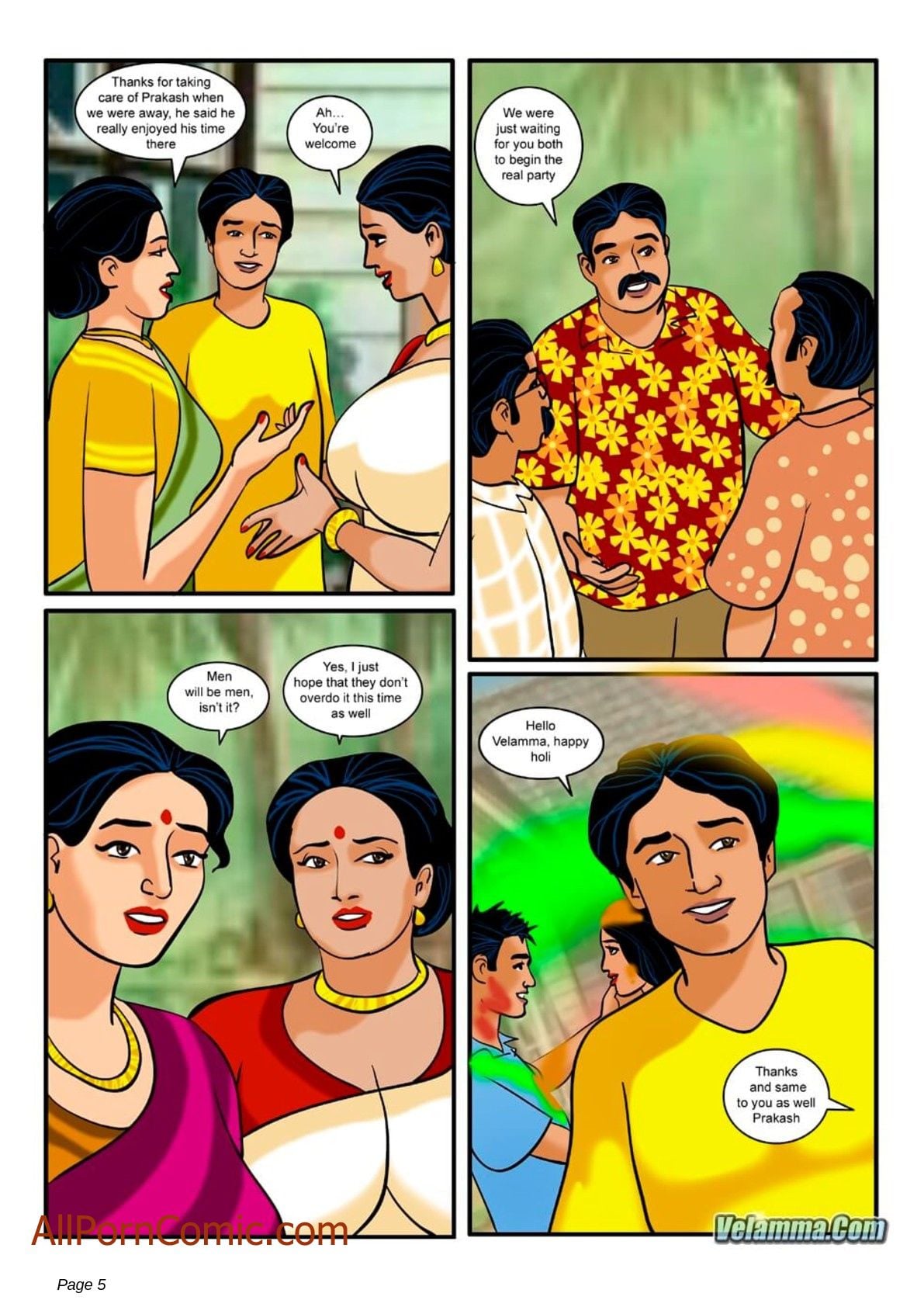 Velamma 8 – The Festival Of Colors And.. — preview page 5