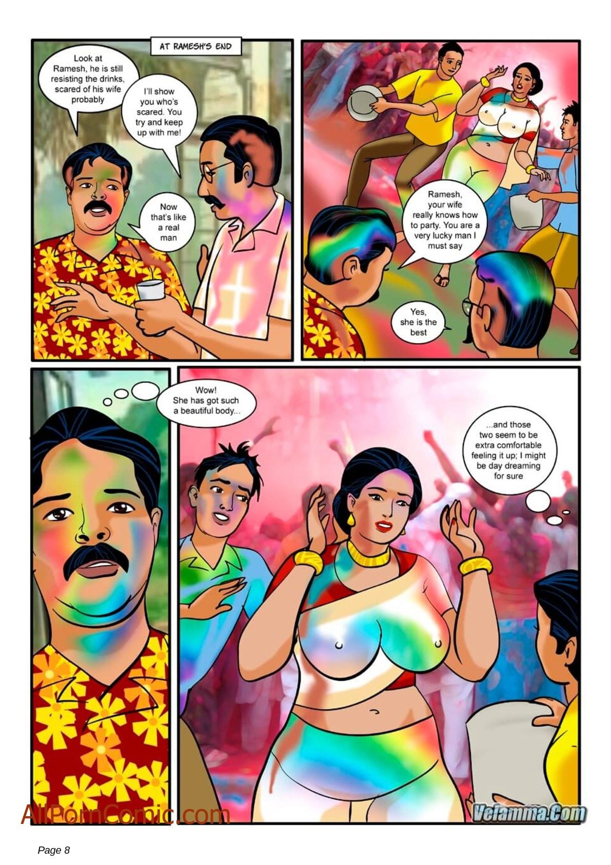 Velamma 8 – The Festival Of Colors And.. — preview page 8