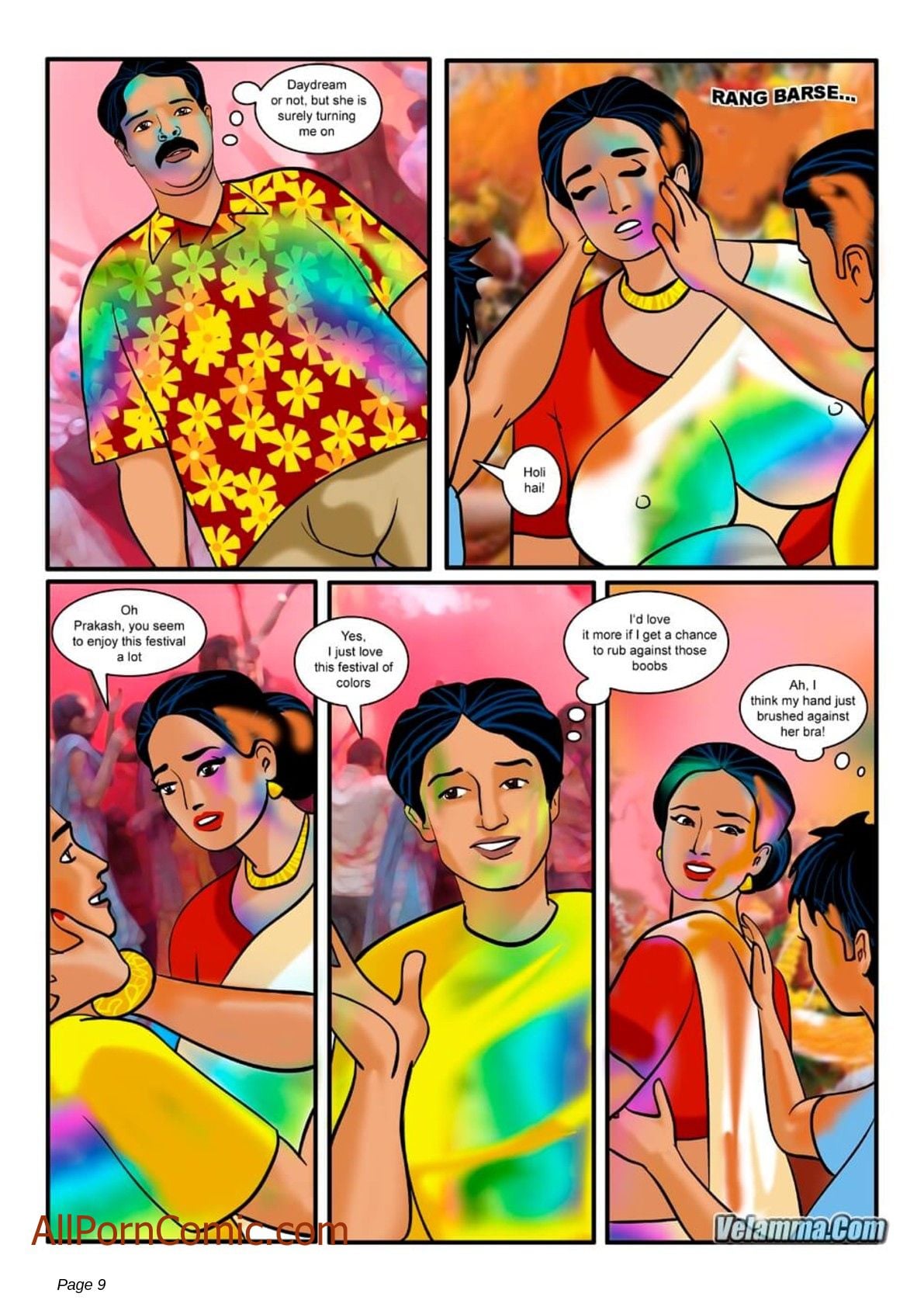 Velamma 8 – The Festival Of Colors And.. — preview page 9
