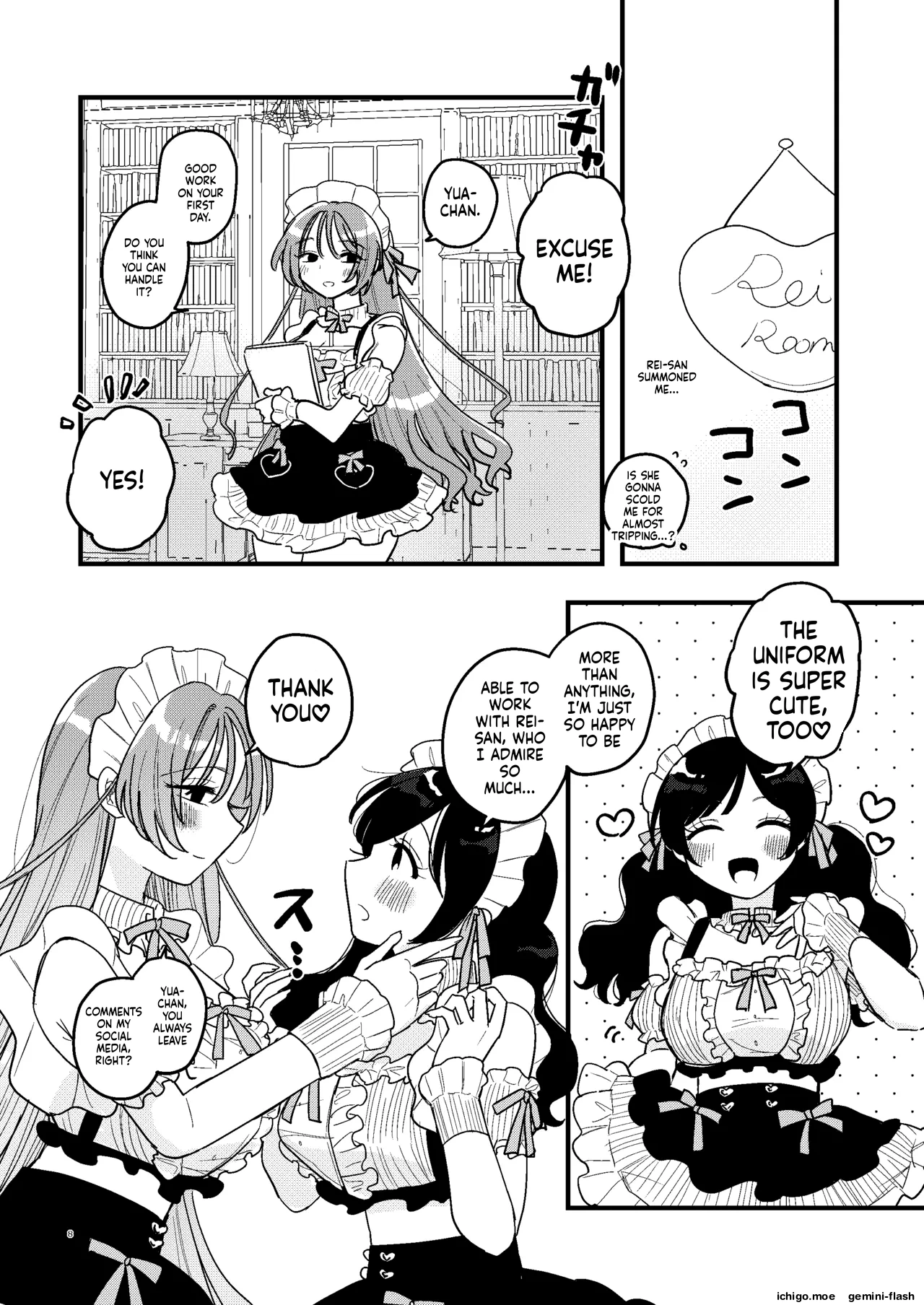 Shokushu Maid Kissa Tenchou ni Chikubi o Nerawaretemasu — preview page 9