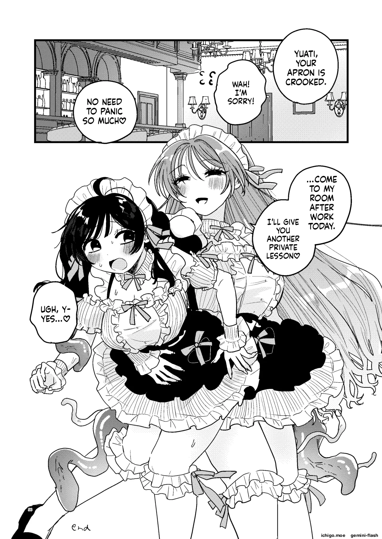 Shokushu Maid Kissa Tenchou ni Chikubi o Nerawaretemasu – Chapter 1 – page 57