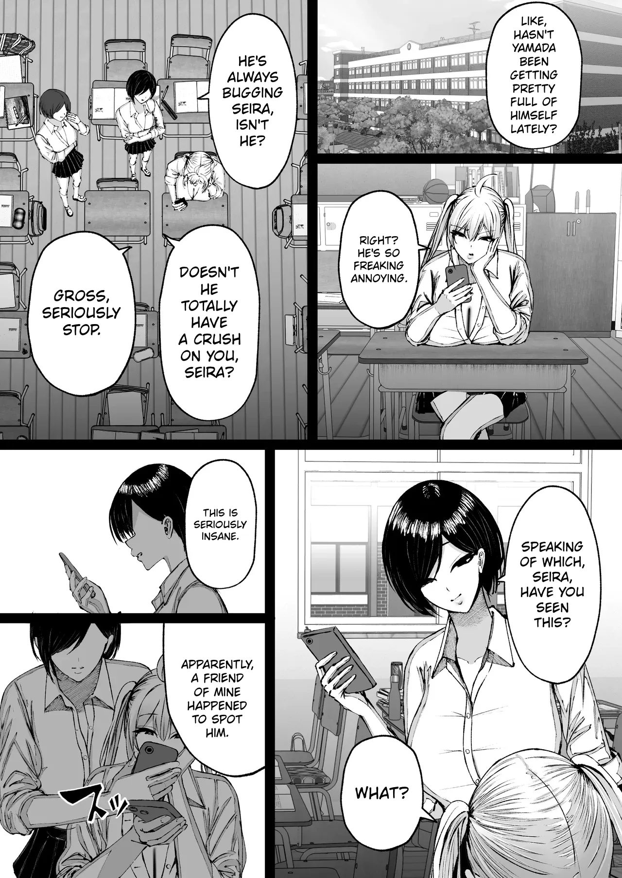 School Hypnosis ~The Cheeky Busty Gyaru Who Bullies me is Actually my Sexual Relief Pet Lol~ | Gakuen Saimin ~Ore o Ijimeru Namaiki Bakunyuu Gal, Jitsu wa Ore no Seishori Pet na Ken w~ – Chapter 1 – page 53