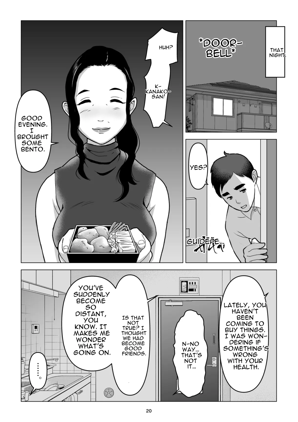 MotoYan no Otto o Motsu, Bentou-ya no Oba-san o Netotte Shimatta Hanashi. Boku wa Korosareru no Kamo Shirenai. — preview page 20