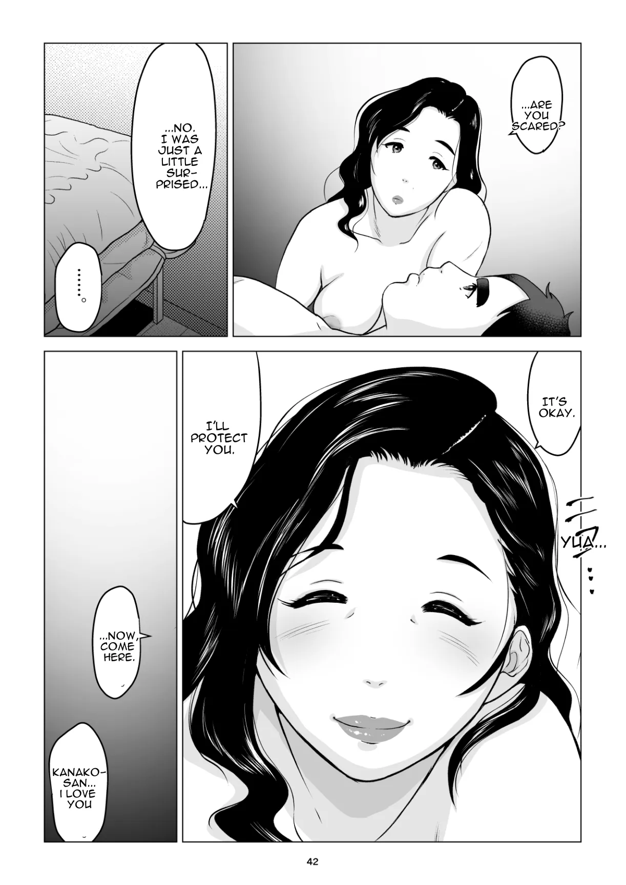 MotoYan no Otto o Motsu, Bentou-ya no Oba-san o Netotte Shimatta Hanashi. Boku wa Korosareru no Kamo Shirenai. – Chapter 1 – page 42