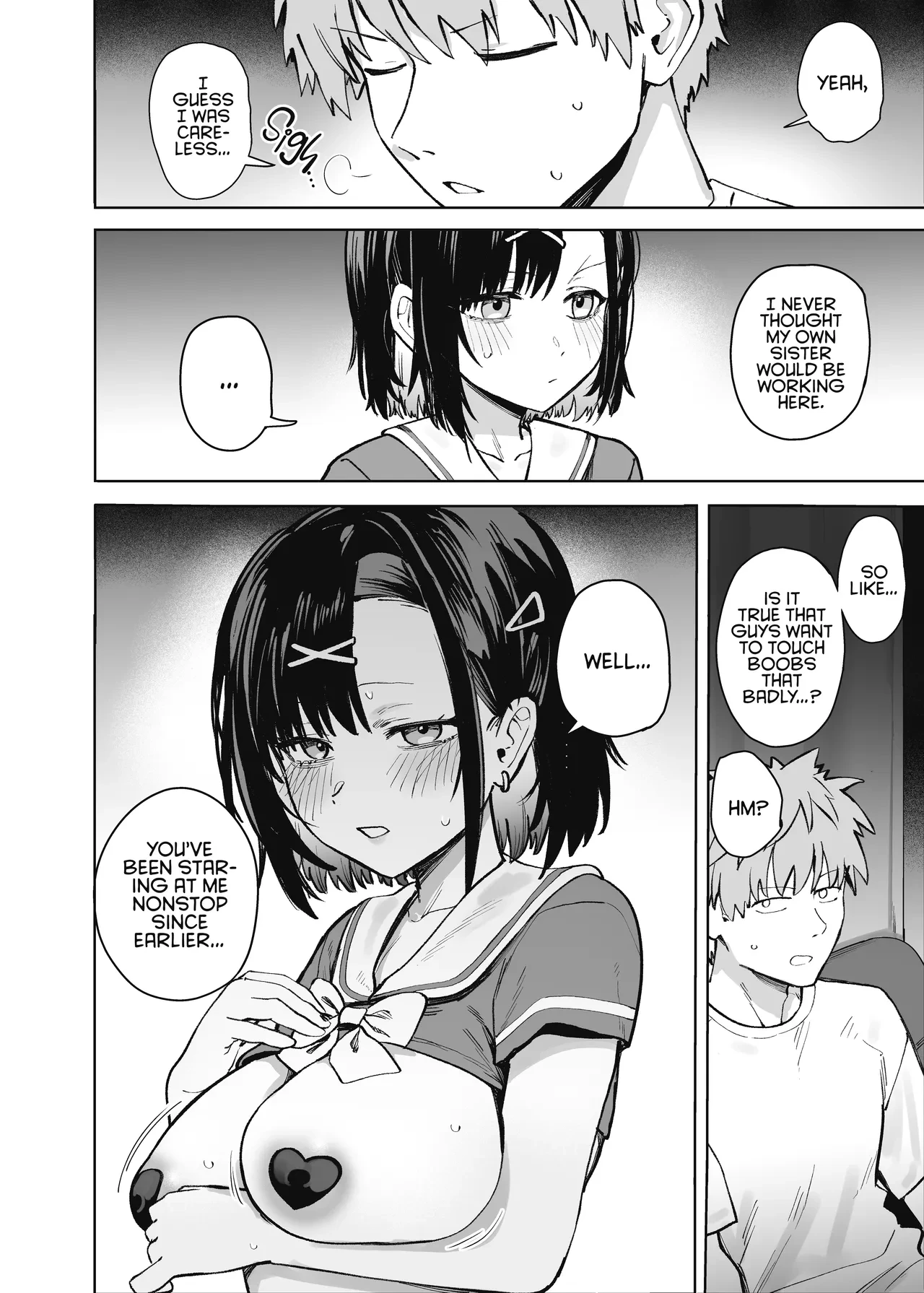 2-nen C-gumi Gakuen Oppabu no Cast ni Imouto ga Ita | My Little Sister Was a Hostess at Class 2-C’s School Festival Boobs Bar — preview page 12