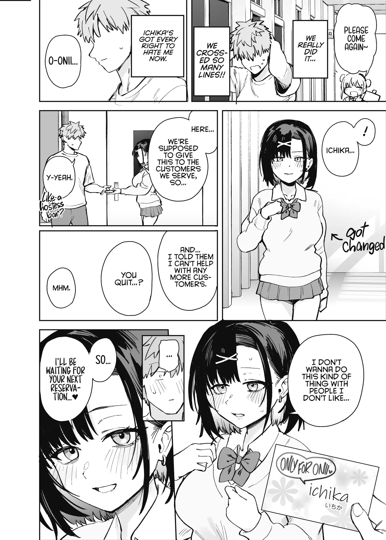 2-nen C-gumi Gakuen Oppabu no Cast ni Imouto ga Ita | My Little Sister Was a Hostess at Class 2-C’s School Festival Boobs Bar – Chapter 1 – page 42