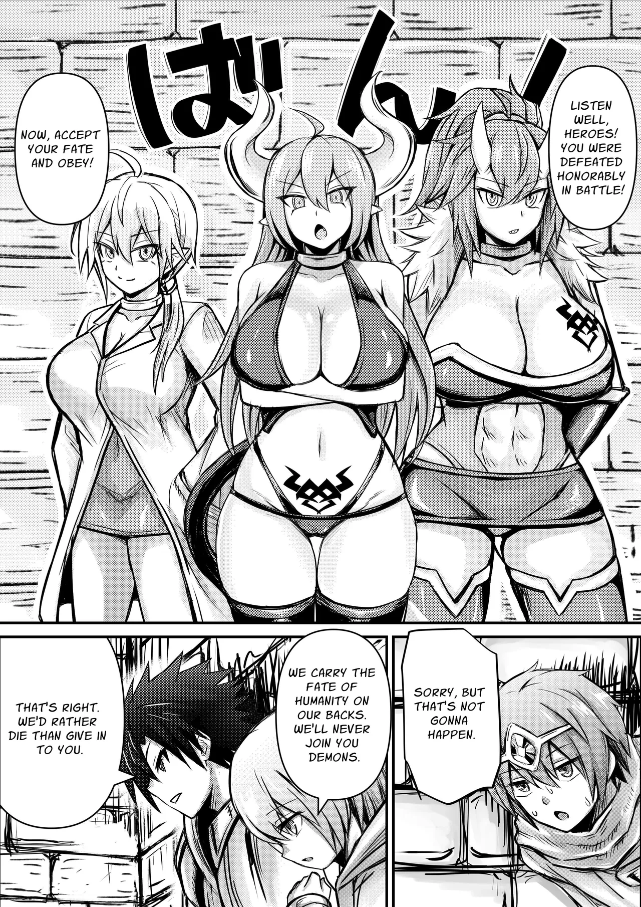 Deka Chichi Mazoku wa Ningen no Koto ga Wakaranai kara Yuusha o Kuppuku Saseru Tame ni Ecchi o Shitemiru Koto ni Shita 1 | The Big-Breasted Demons Don’t Understand Humans, So They Decide To Bring the Heroes To Their Knees By Having Sex 1 — preview page 4