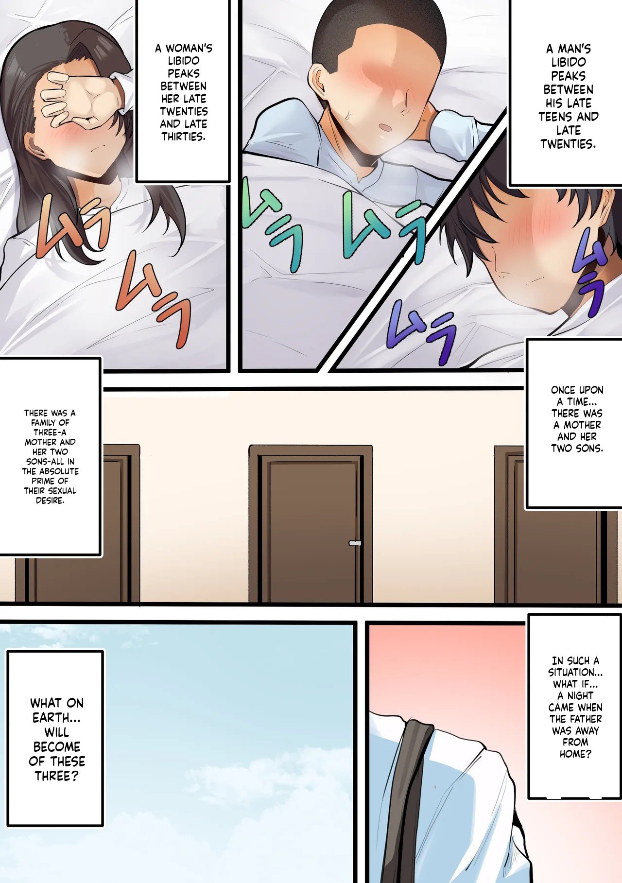 “Kami no Daigosan” Hahaoya to Musuko ga Doujiki ni Seiyoku no Peak o Mukaete Shimau!! | Mother and son hit their peak libido at the very same time!! — preview page 4