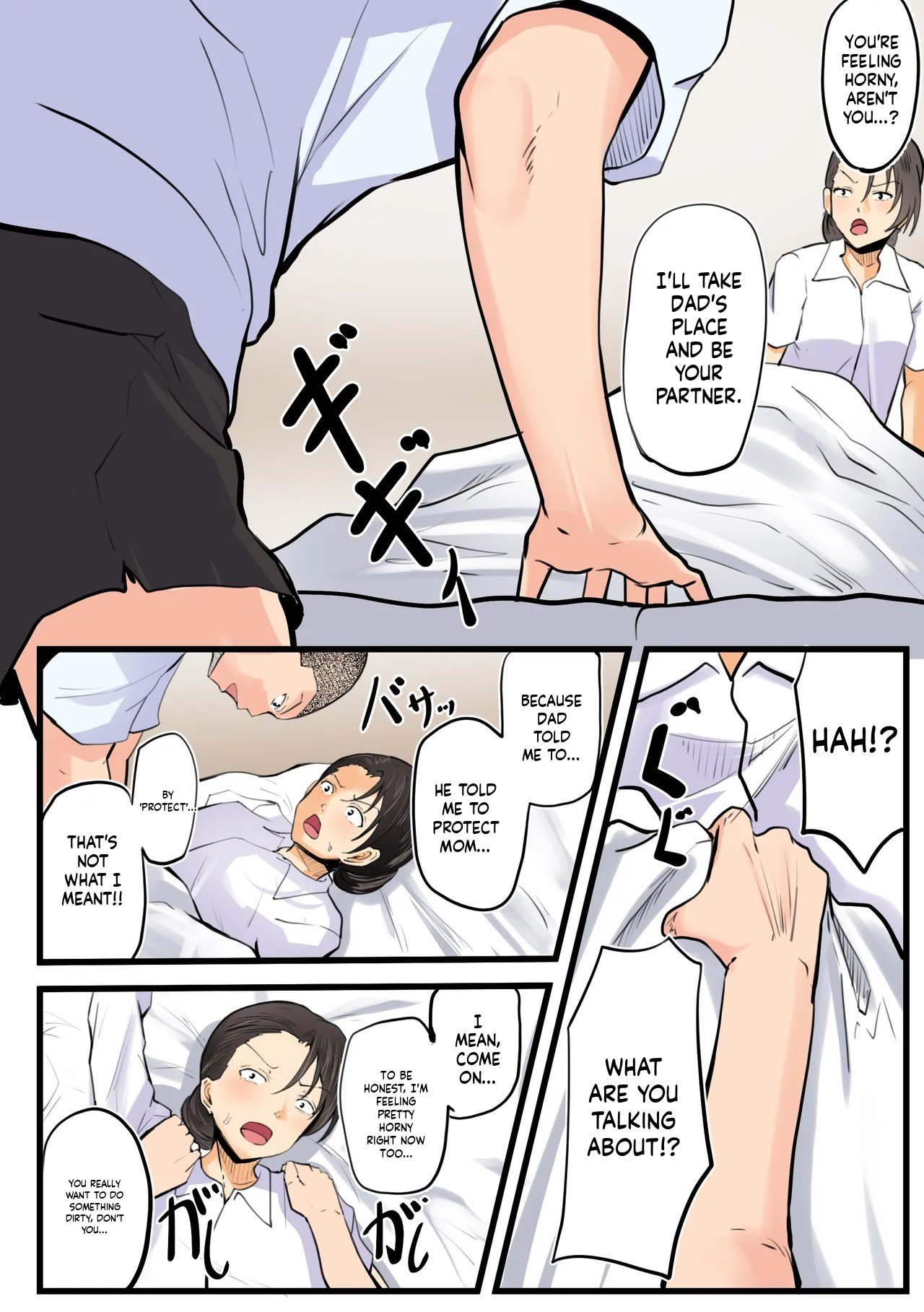 “Kami no Daigosan” Hahaoya to Musuko ga Doujiki ni Seiyoku no Peak o Mukaete Shimau!! | Mother and son hit their peak libido at the very same time!! — preview page 12