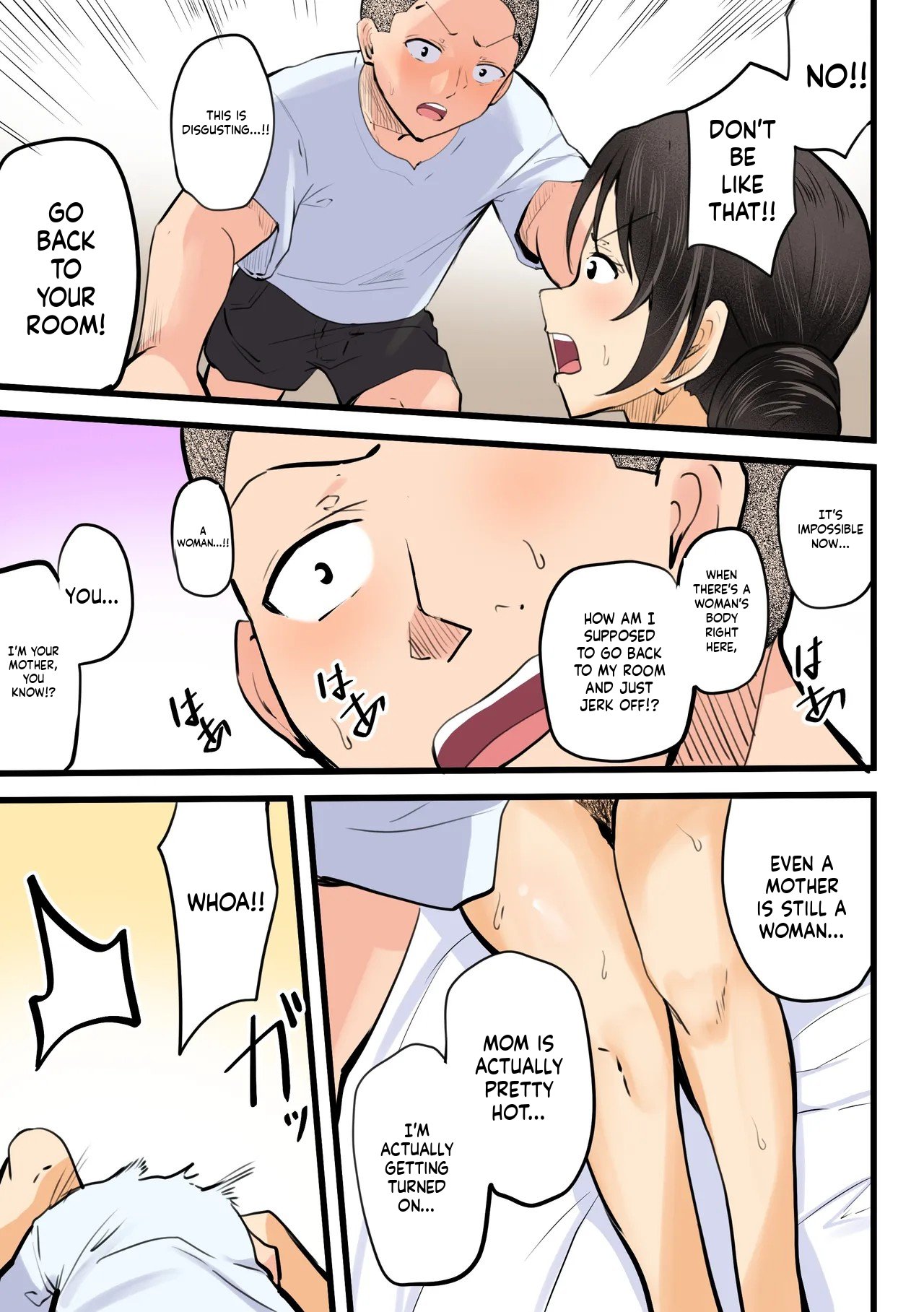 “Kami no Daigosan” Hahaoya to Musuko ga Doujiki ni Seiyoku no Peak o Mukaete Shimau!! | Mother and son hit their peak libido at the very same time!! — preview page 13