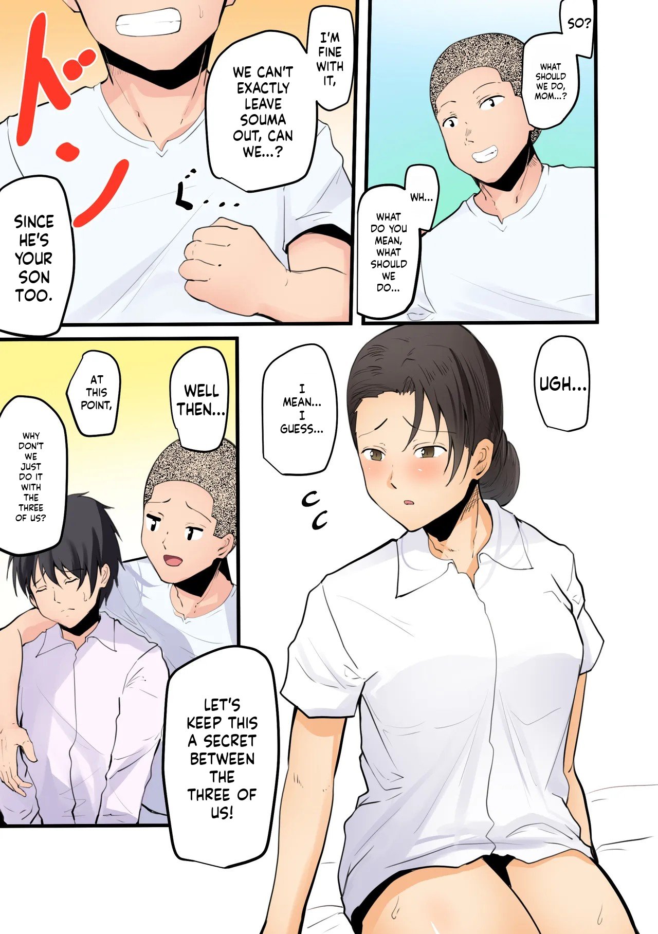 “Kami no Daigosan” Hahaoya to Musuko ga Doujiki ni Seiyoku no Peak o Mukaete Shimau!! | Mother and son hit their peak libido at the very same time!! – Chapter 1 – page 56