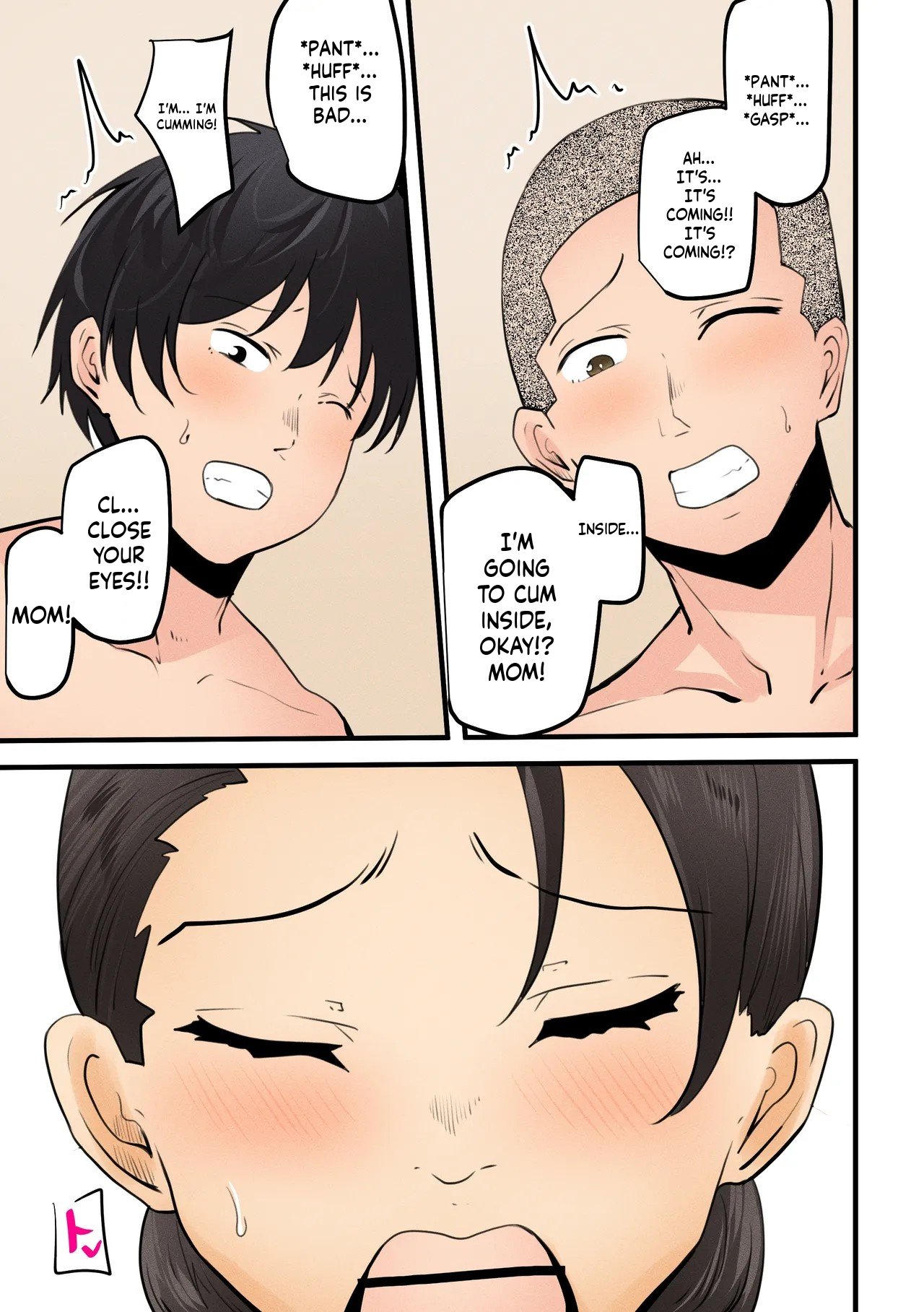 “Kami no Daigosan” Hahaoya to Musuko ga Doujiki ni Seiyoku no Peak o Mukaete Shimau!! | Mother and son hit their peak libido at the very same time!! – Chapter 1 – page 105